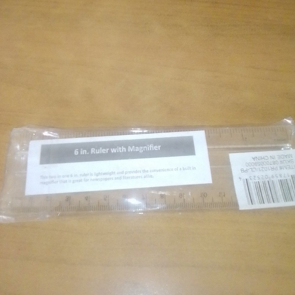 6 In Ruler With Magnifier
